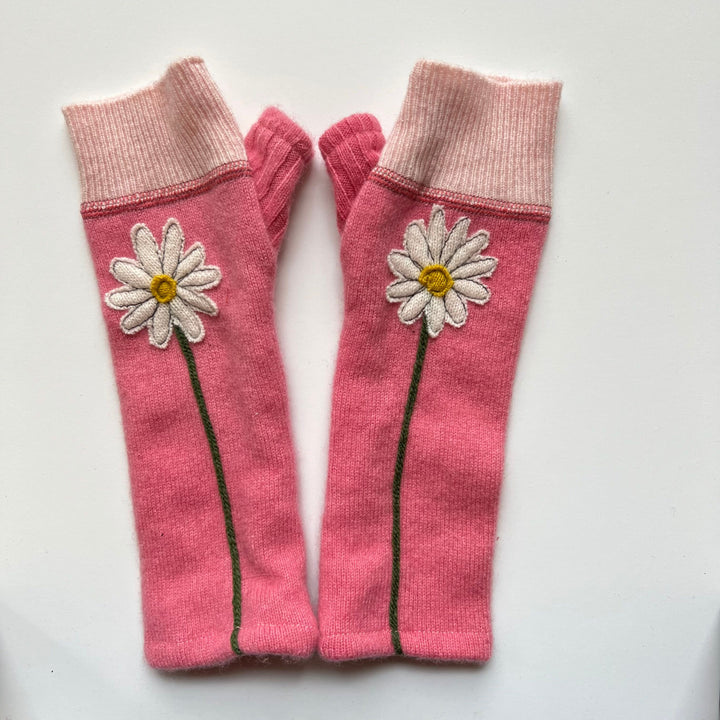 Fingerless Cashmere Gloves "Daisy"