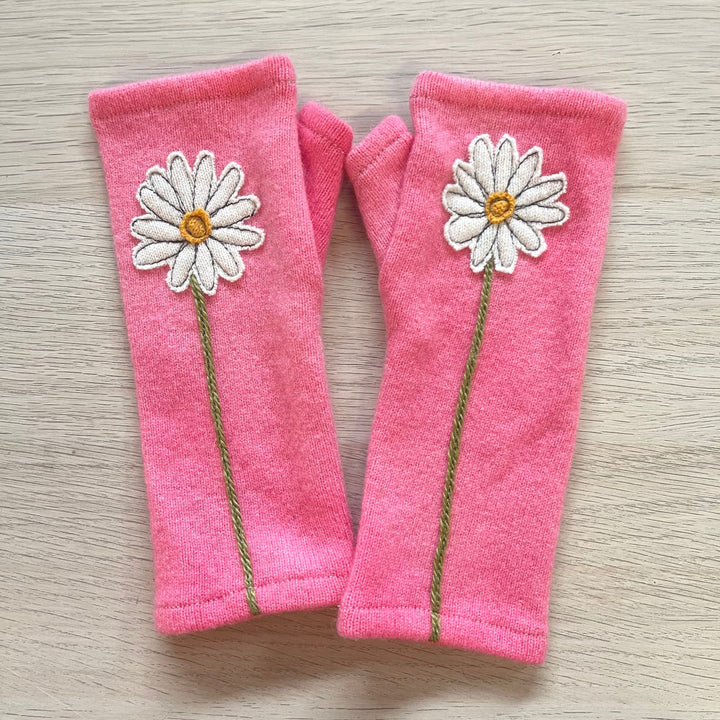 Fingerless Cashmere Gloves "Daisy"