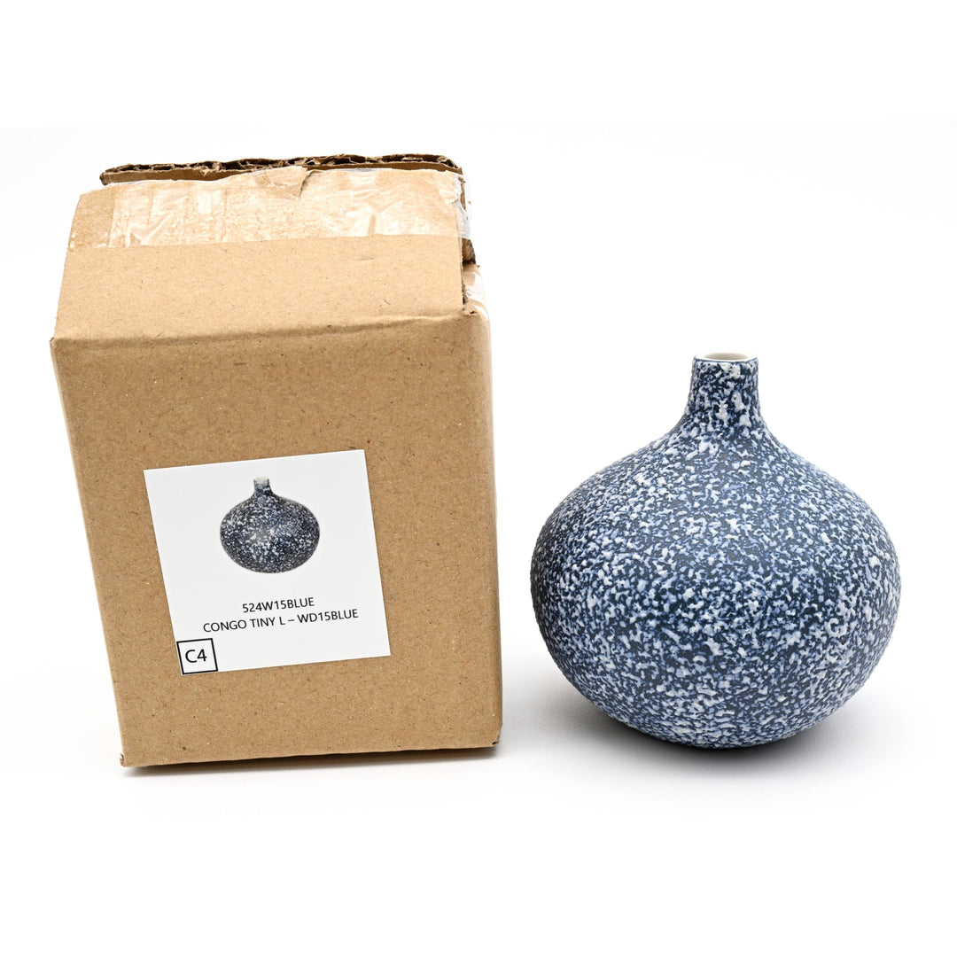 Bud Vase Small | Indigo + White