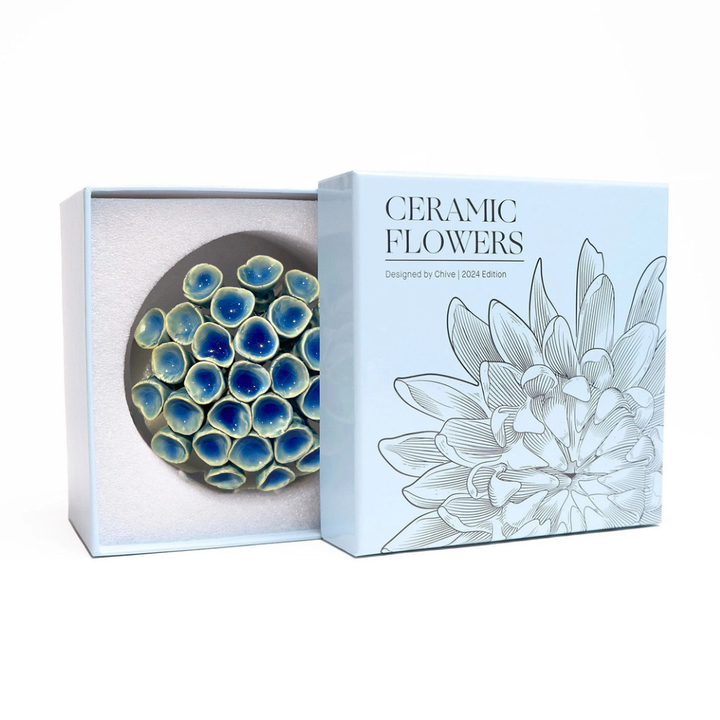 Ceramic Wall Flower | Deep Blue Succulent