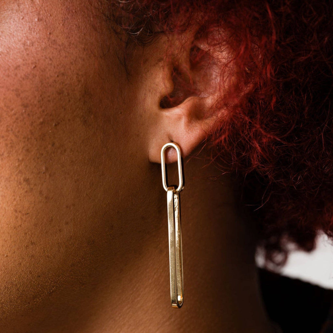 Earrings | 18k Gold-Plated Paperclips
