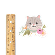 Sticker "Tabby Cat Floral"