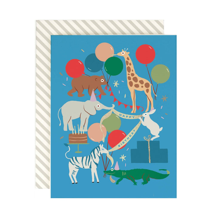 Birthday Card "Party Animals"