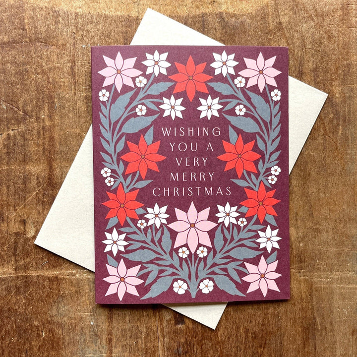 Boxed Holiday Cards "Burgundy Floral"