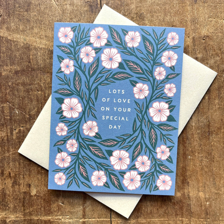 Celebration Card "Special Day Pink Flowers"