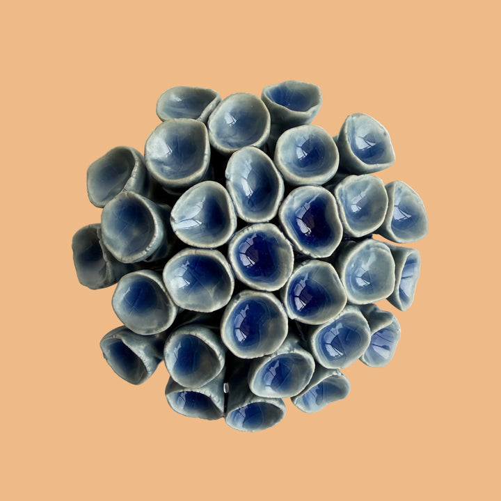Ceramic Wall Flower | Deep Blue
