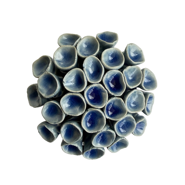 Ceramic Wall Flower | Deep Blue