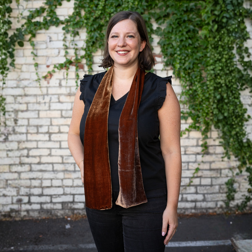 Silk Velvet Oblong Scarf