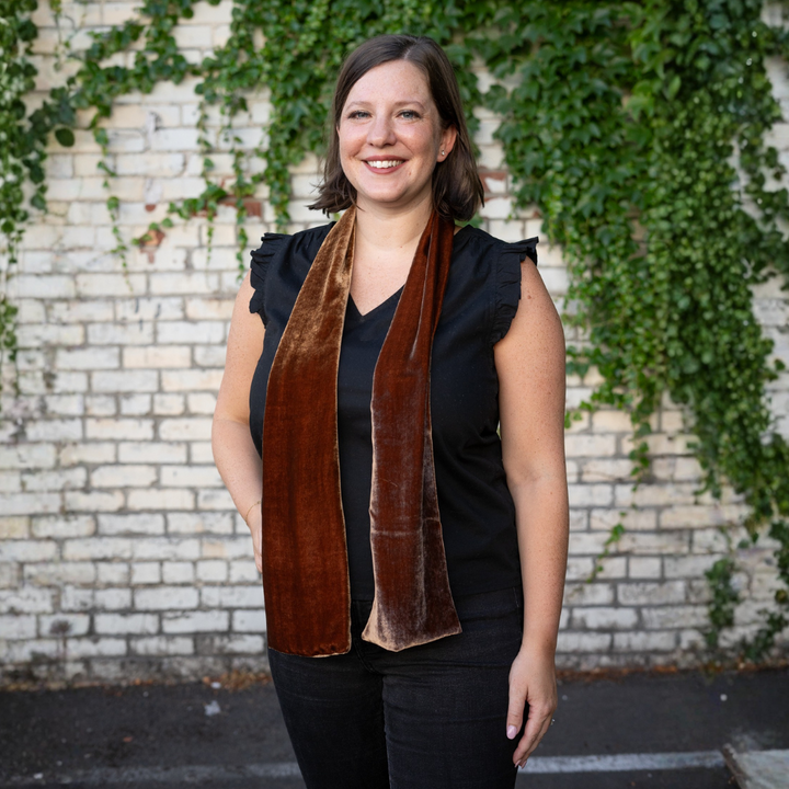 Silk Velvet Oblong Scarf