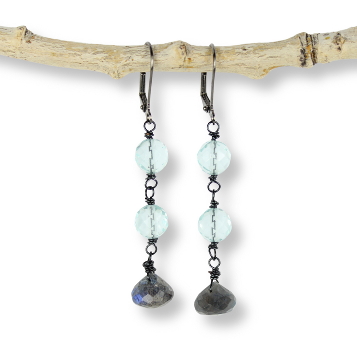 Gunmetal Wire Wrap Earrings | Sale