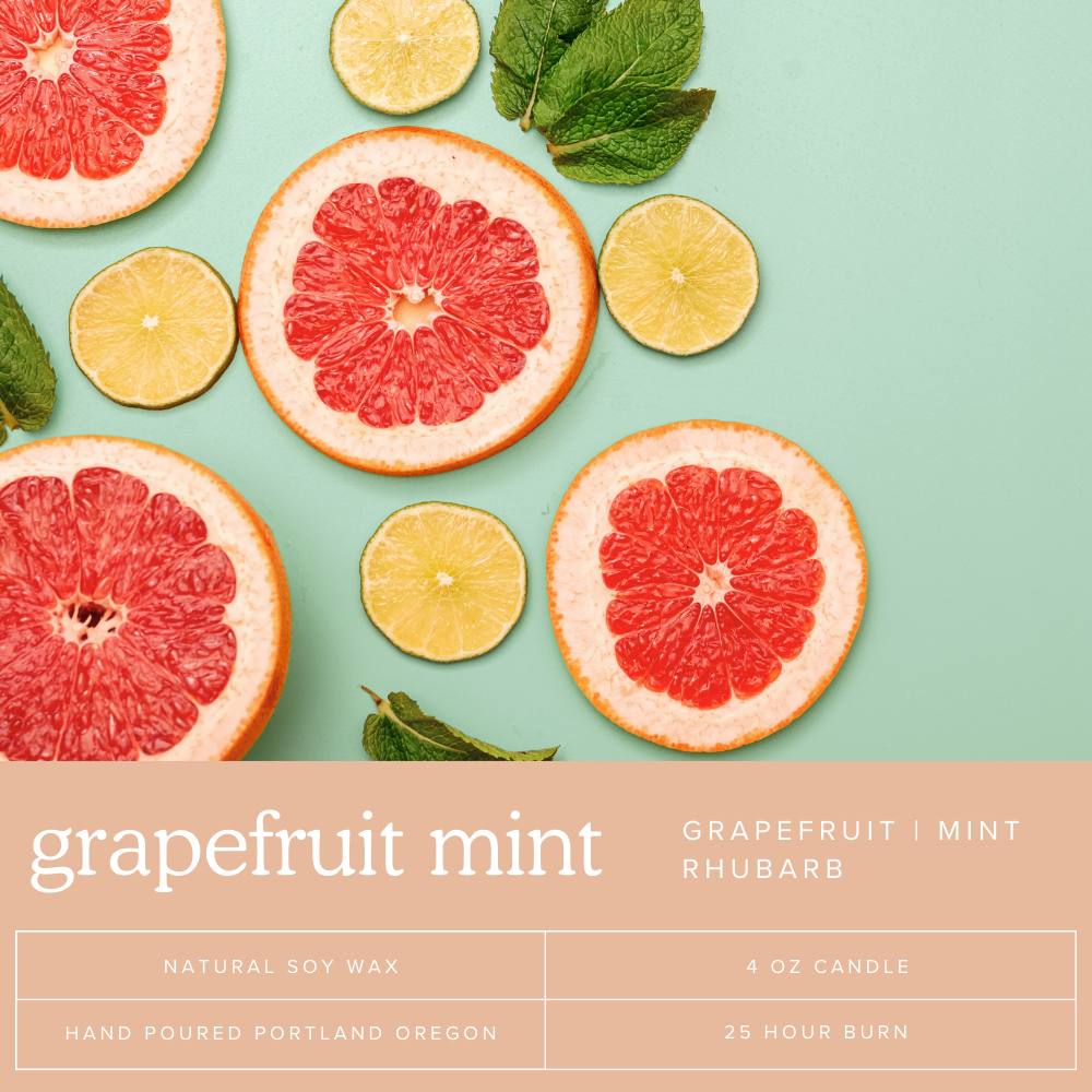 Grapefruit Mint Soy Candle Tin | 4oz