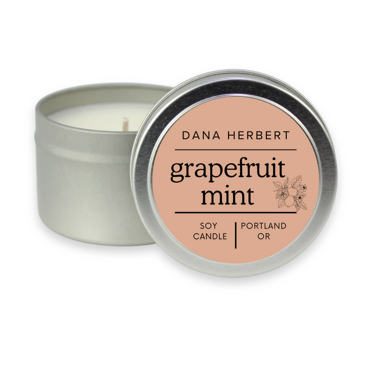 Grapefruit Mint Soy Candle Tin | 4oz
