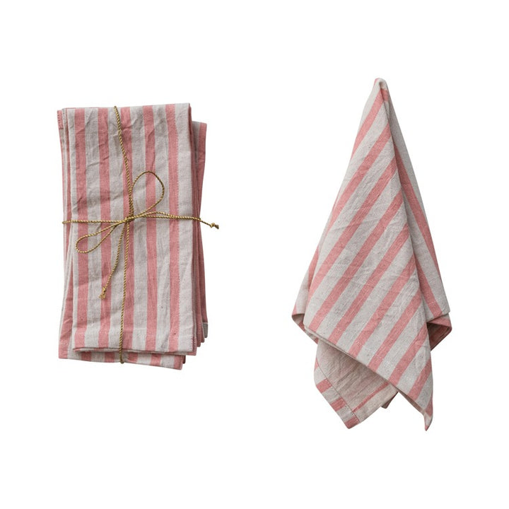 Cloth Napkins | Pink Stripe