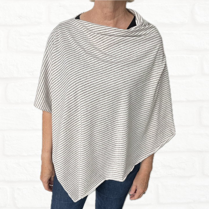 SALE | Black & White Poncho