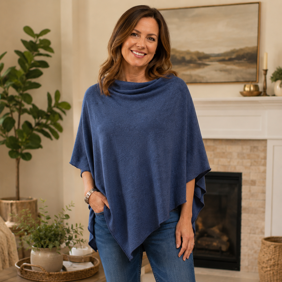 Heather Jersey Poncho