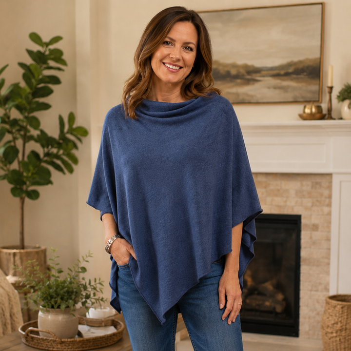 Heather Jersey Poncho