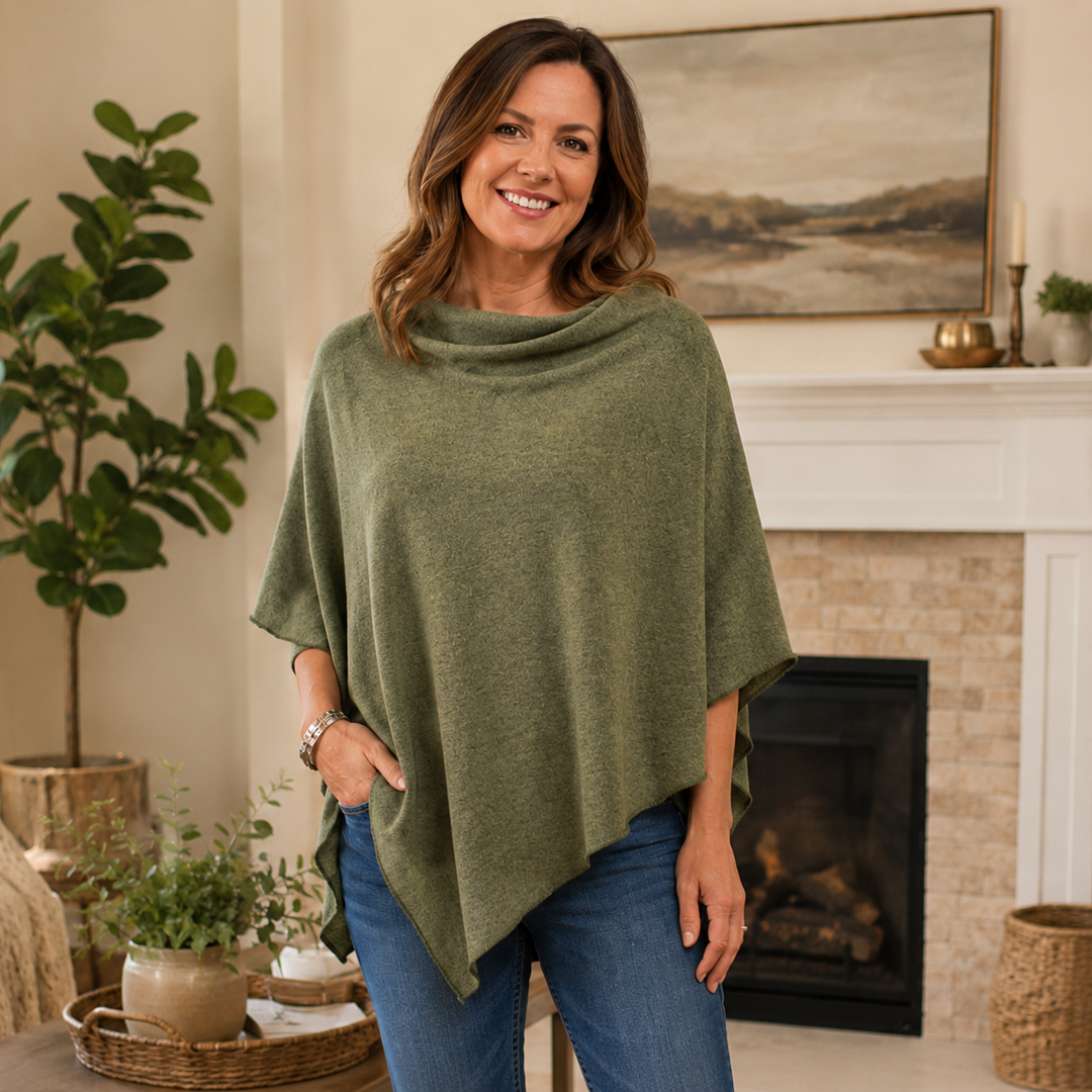 Heather Jersey Poncho