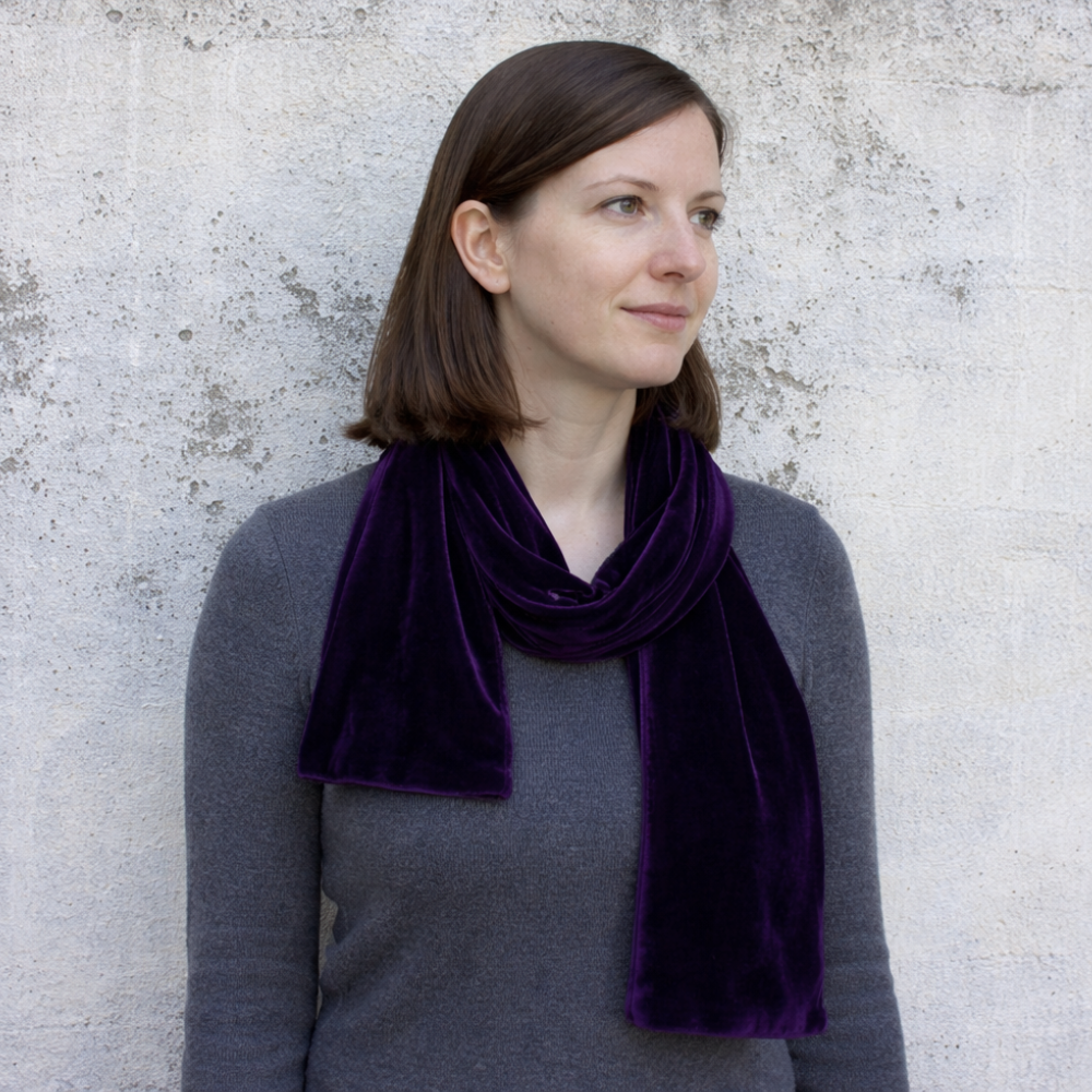 Silk Velvet Oblong Scarf
