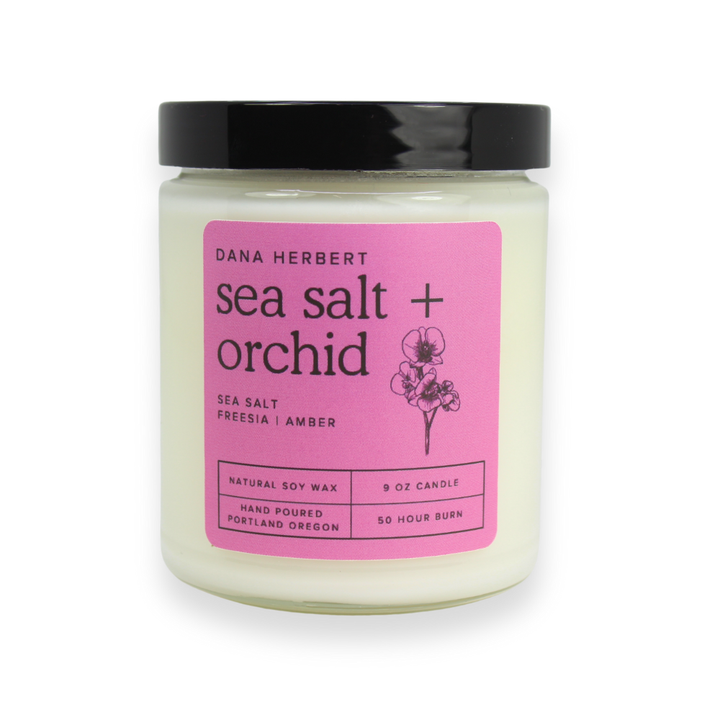 Sea Salt + Orchid Soy Candle | 9oz