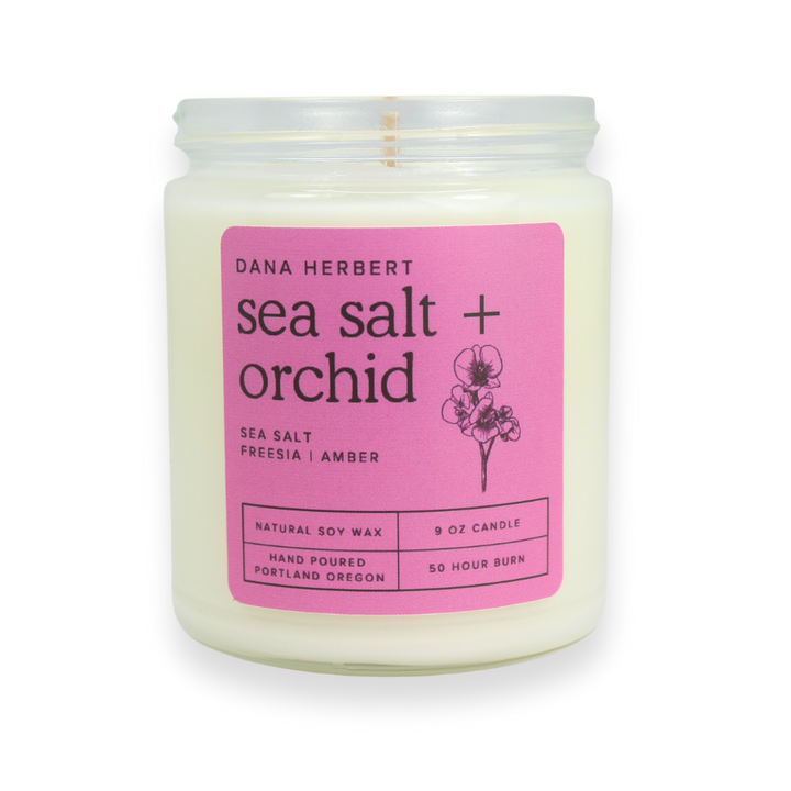 Sea Salt + Orchid Soy Candle | 9oz