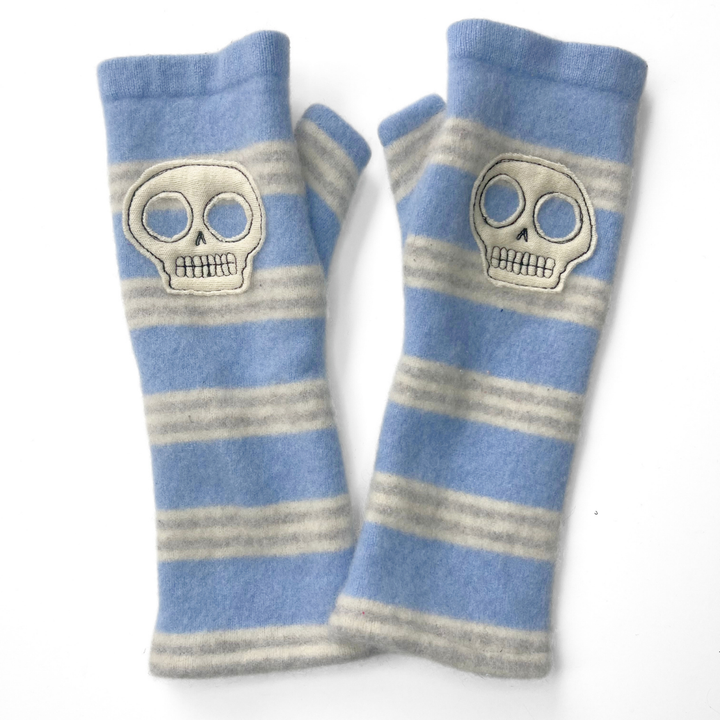 Fingerless Cashmere Gloves "Skull"