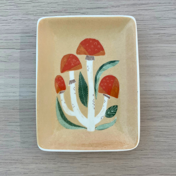 Ceramic Trinket Dish | Mushrooms