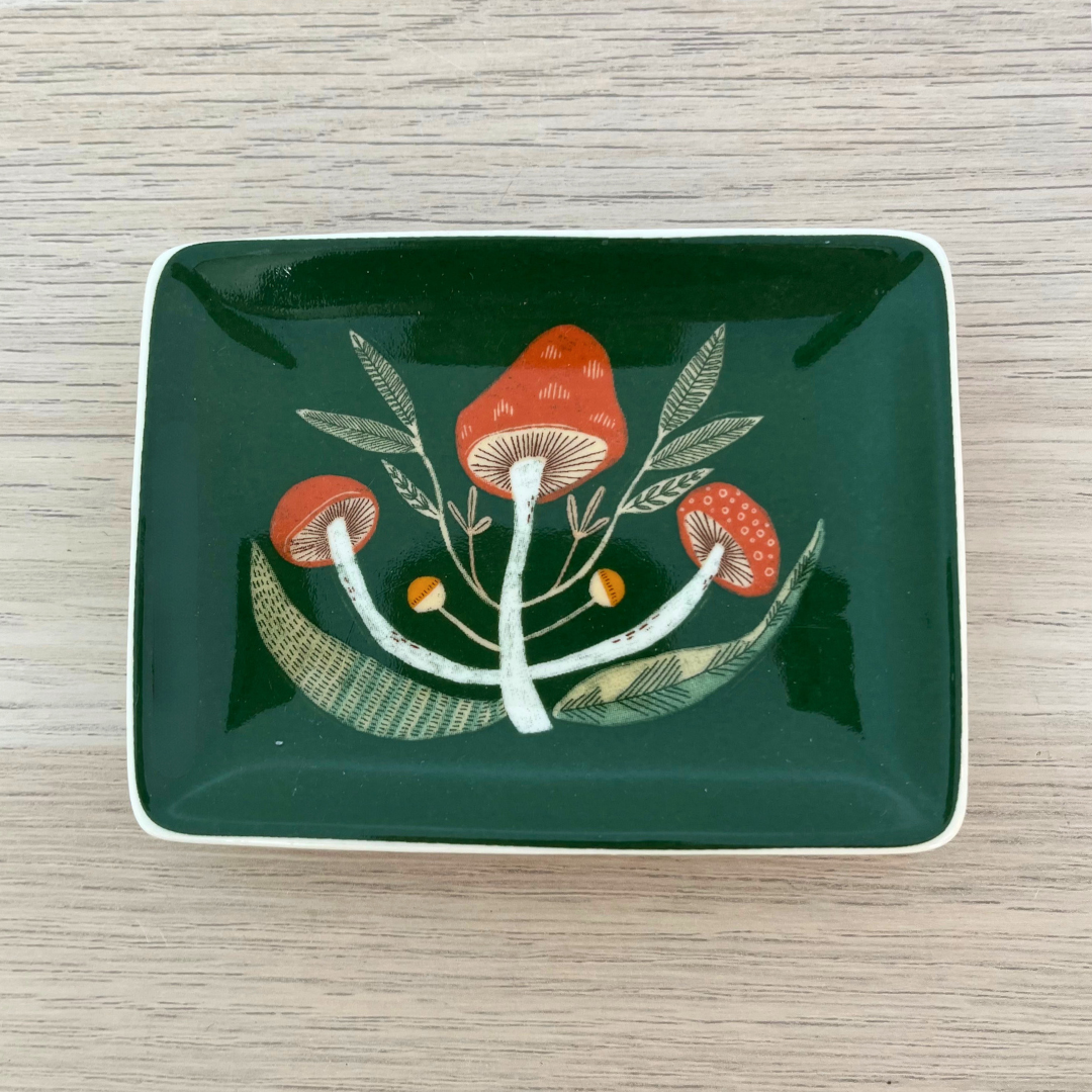 Ceramic Trinket Dish | Mushrooms