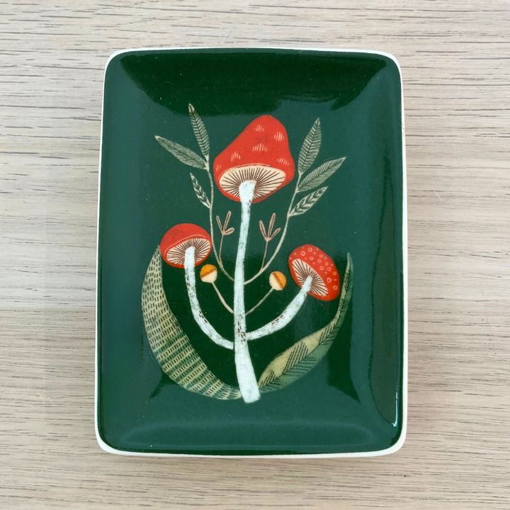 Ceramic Trinket Dish | Mushrooms