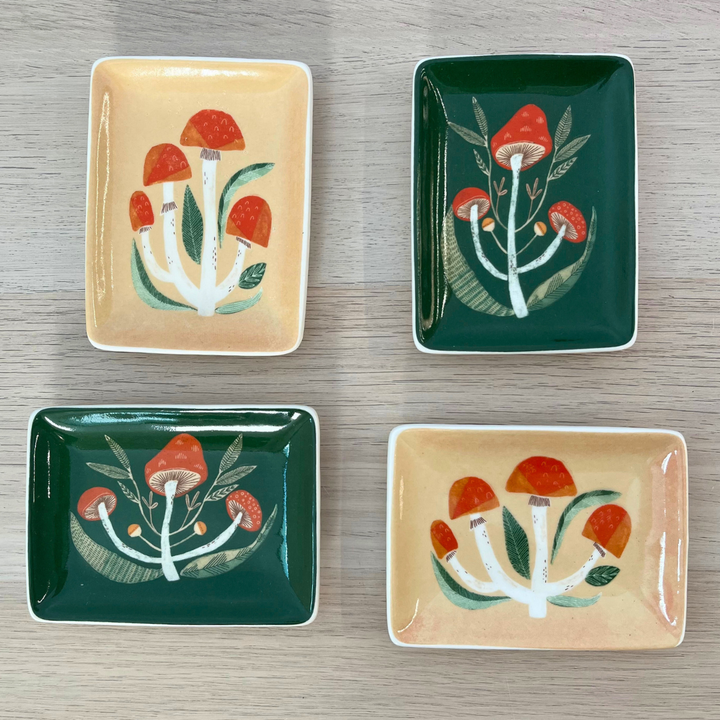 Ceramic Trinket Dish | Mushrooms