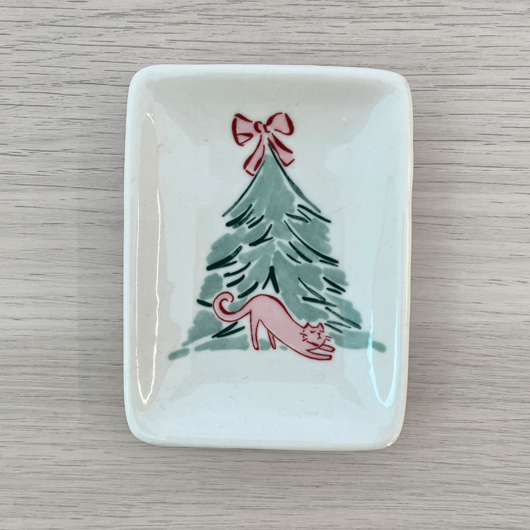 Ceramic Trinket Dish | Christmas Trees