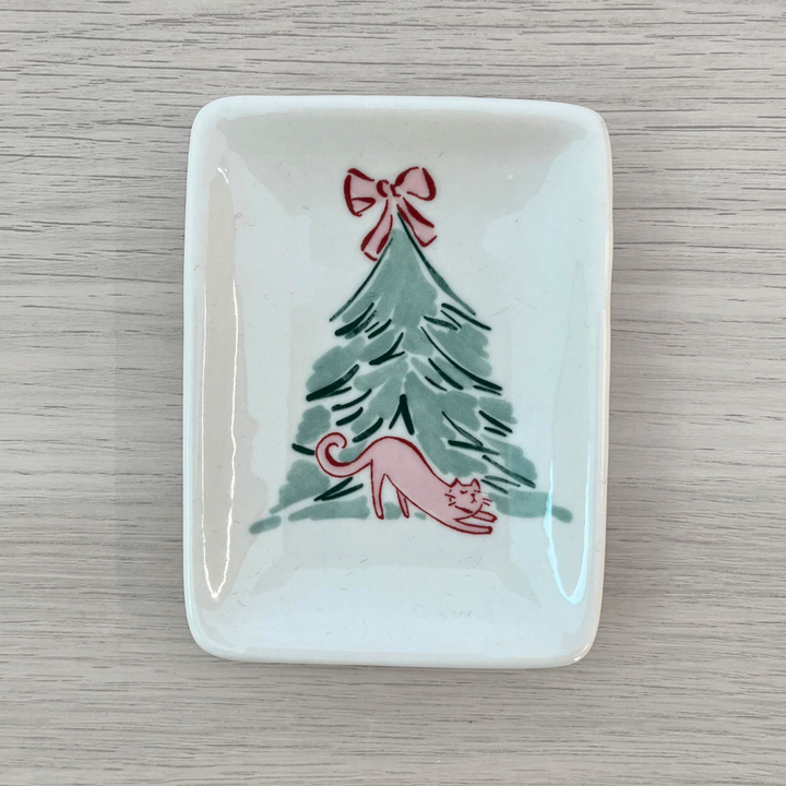 Ceramic Trinket Dish | Christmas Trees