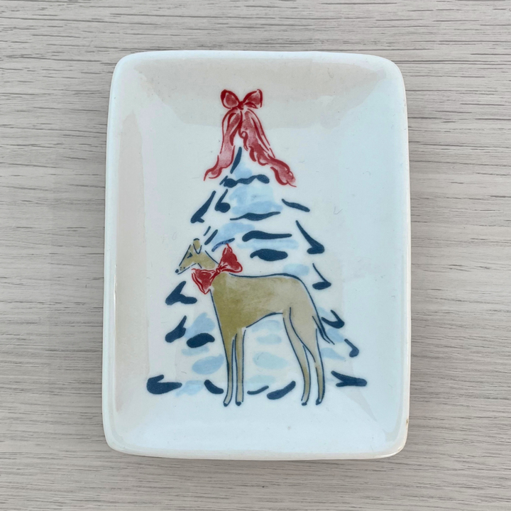 Ceramic Trinket Dish | Christmas Trees
