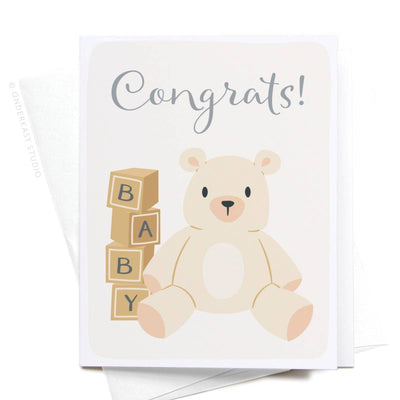 Baby Card "Congrats Teddy Bear"