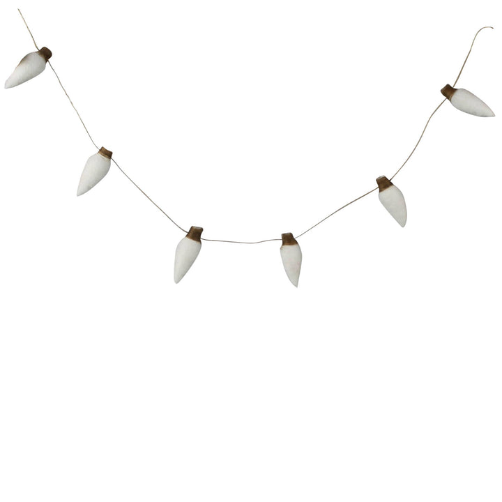 Felt String of Lights | White