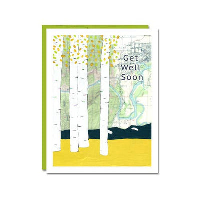 Get Well Card "Birch Trees"