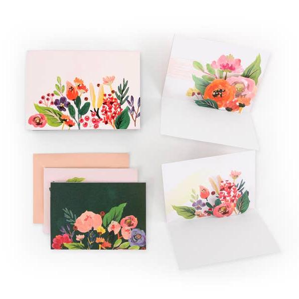 Boxed Blank Pop-Up Cards "Floral"