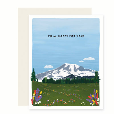 Celebration Card "Mt. Rainier Happy"