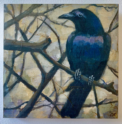 Crow on Branches Art Print