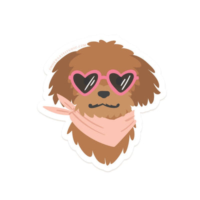 Sticker "Heart Sunglasses Dog"