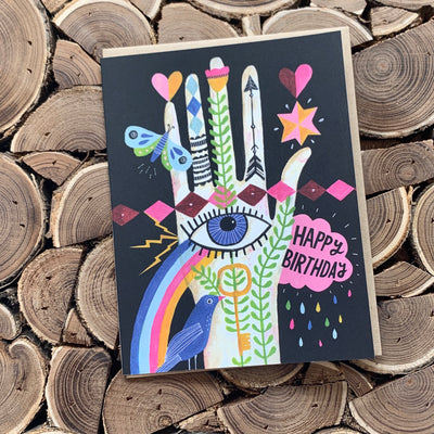 Birthday Card x Lisa Congdon "Rainbow Hand"