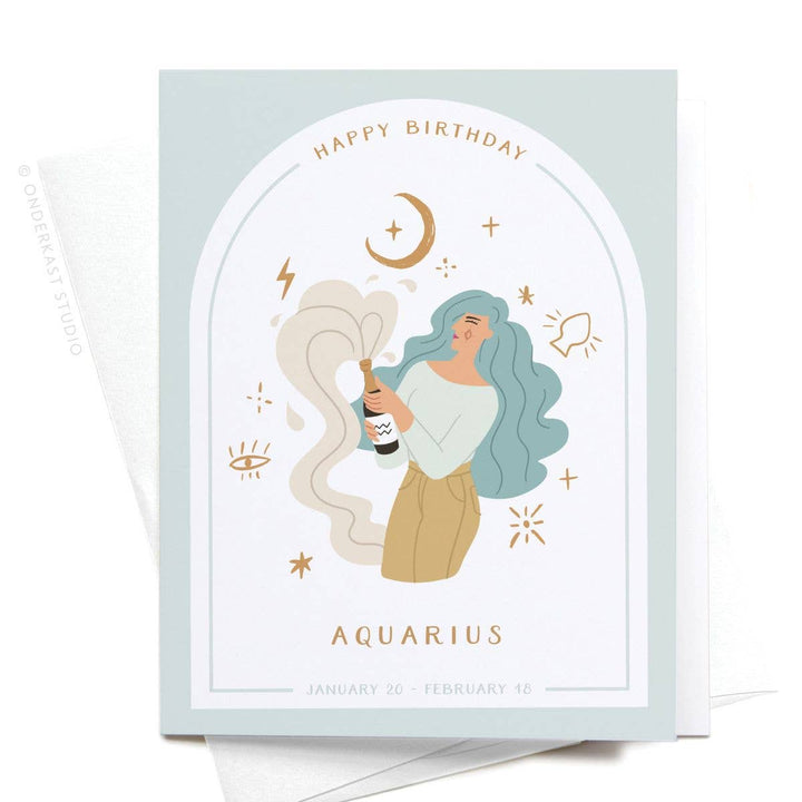 Birthday Card "Zodiac Aquarius"