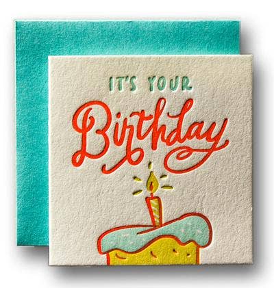 Letterpress Mini Card "birthday"