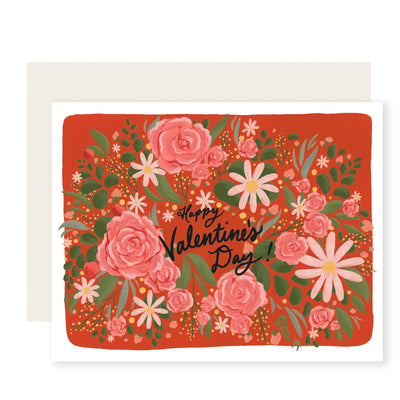Valentine's Day Card "Red Floral"