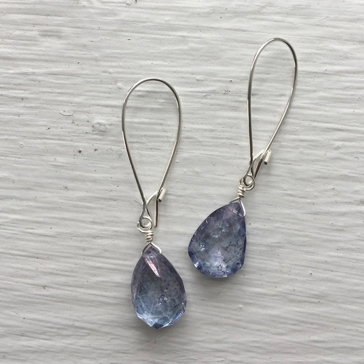 Silver Gemstone Short Earrings