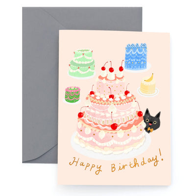 Birthday Card "Cat Cake"