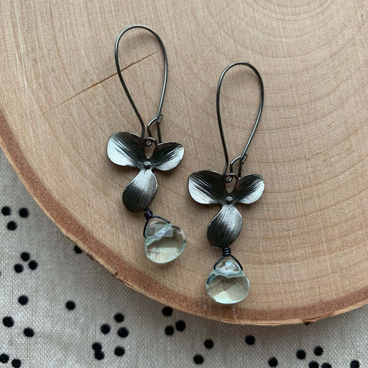 Gunmetal Magnolia Earrings