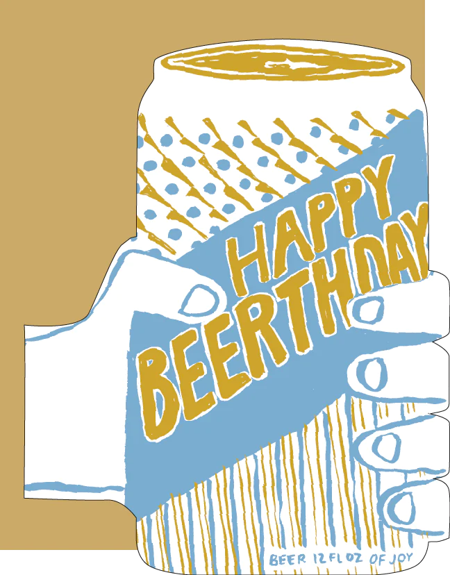 Letterpress Birthday Card "Beerthday"