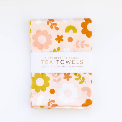Funky Floral Nude Tea Towels | 2 Pack