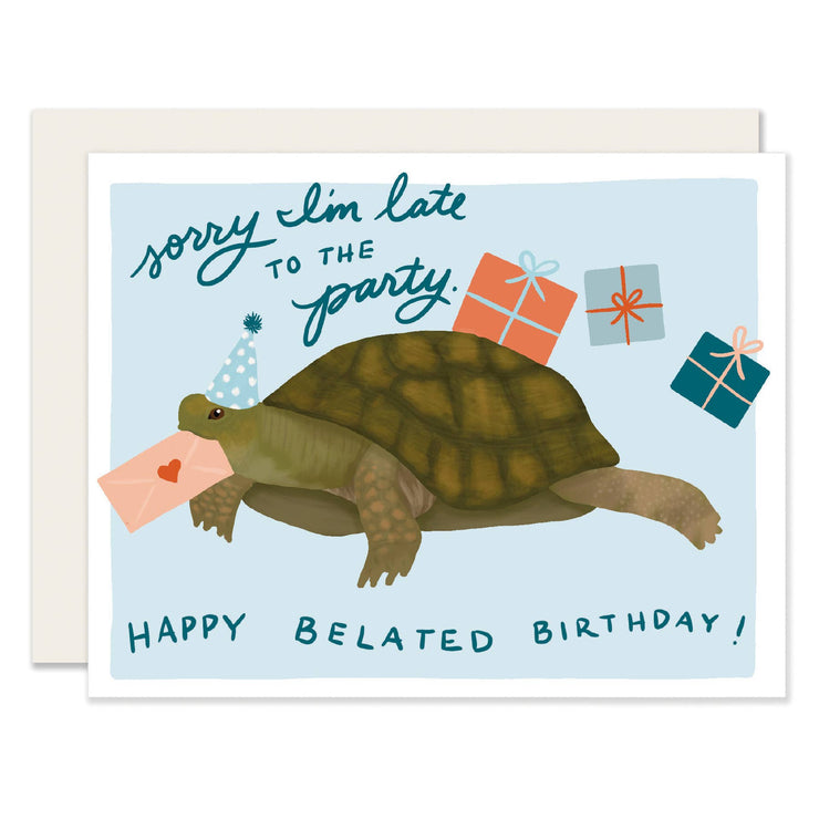 Birthday Card "Belated Turtle"