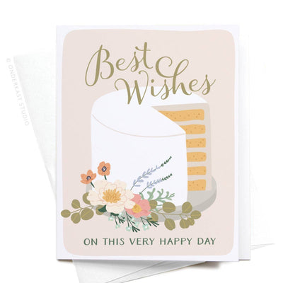 Wedding Card "Best Wishes Cake"